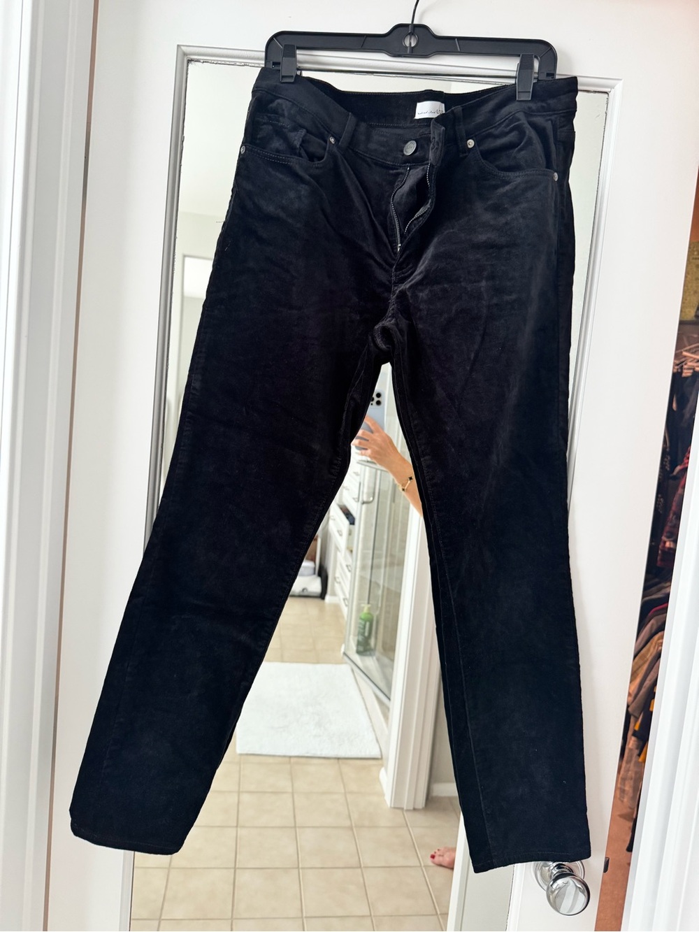 LOFT Black Skinny velvet  Pants